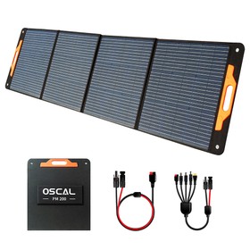 Oscal PM200 200 W faltbares Solarpanel verstellbarer Ständer ≥22  Solarumwandlungseffizienz ETFEMaterial