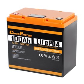 Cloudenergy 12V 100Ah LiFePO4 Akkupack