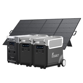 FOSSiBOT F3600 Pro Tragbares Kraftwerk 2x FB3840 Erweiterungsakku 1x SP420 420W Solarpanel