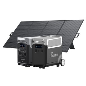 FOSSiBOT F3600 Pro Tragbares Kraftwerk 1x FB3840 Erweiterungsakku 1x SP420 420W Solarpanel