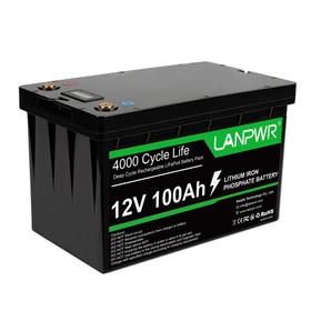 LANPWR 12V 100Ah LiFePO4 Akkupack