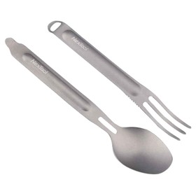 Xiaomi NEXTOOL Outdoor Titanium Alloy Gabel Löffel Geschirr Set  Silber